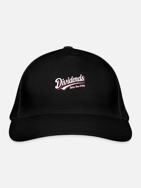 Lustige finanzielle Unabhängigkeit von Dividendeninvestoren - Bio-Baseballkappe - Schwarz - Vorne