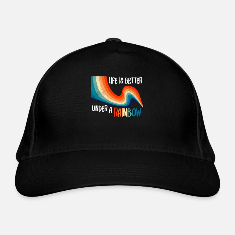 Life is better under a rainbow Bio-Baseballkappe
