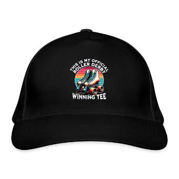 Joueur de roller derby - Casquette classique bio - noir - Devant