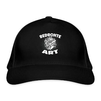 Bedrohte Art - Verbrennungsmotor Auto Design - Bio-Baseballkappe - Schwarz - Vorne