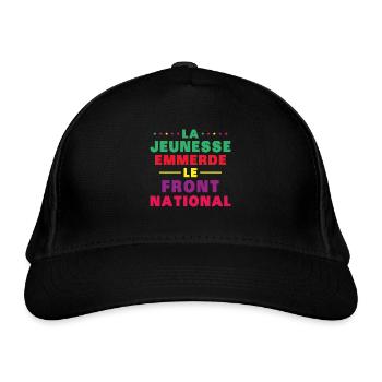 la jeunesse emmerde front national - Casquette classique bio - noir - Devant
