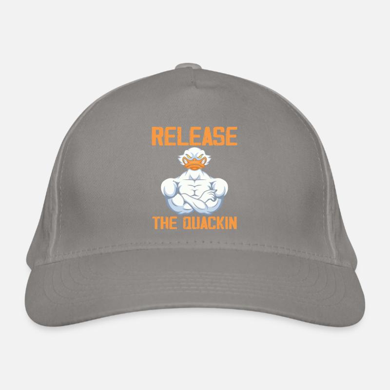 Release The Quackin Gym Weightlifting Bodybuilder Organic Baseball Cap