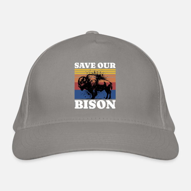 Save Bison Organic Baseball Cap