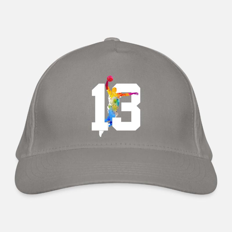 NUMMER 13 BASKETBALL 13. GEBURTSTAG Bio-Baseballkappe
