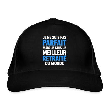 Meilleur retraité cadeau départ à la retraite - Casquette classique bio - noir - Devant