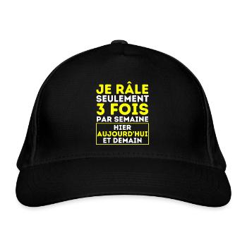 Râleur Humour Homme Femme Râleuse Cadeau Râleurs - Casquette classique bio - noir - Devant