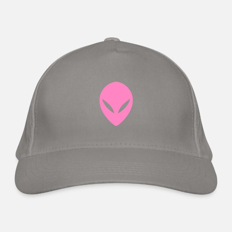 Ufo Alien Kopf Rosa Bio-Baseballkappe