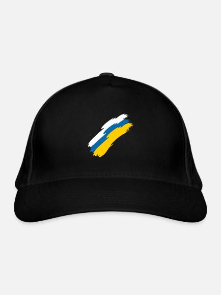 Flagge der Kanarischen Inseln - Bio-Baseballkappe - Schwarz - Vorne