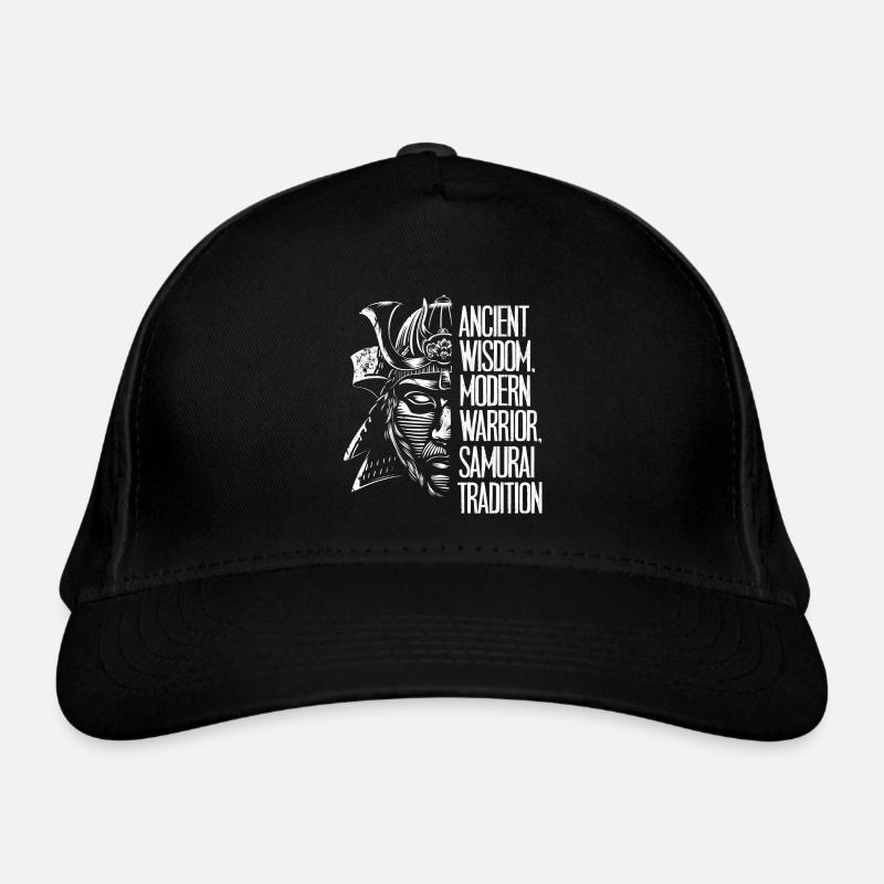 Black And White Samurai - Organic Baseball Cap - black