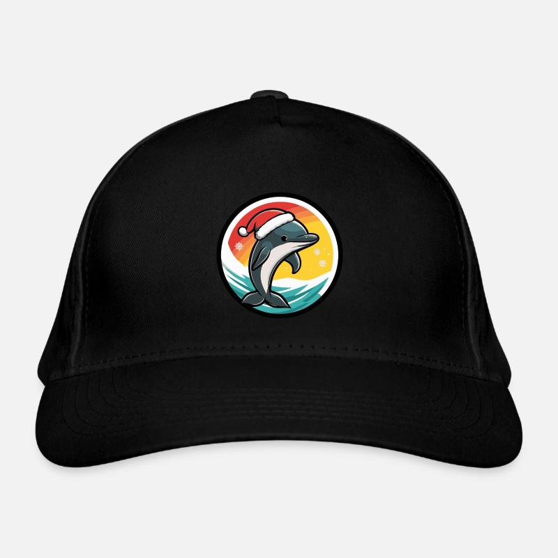 Dolphin Christmas Animal Organic Baseball Cap