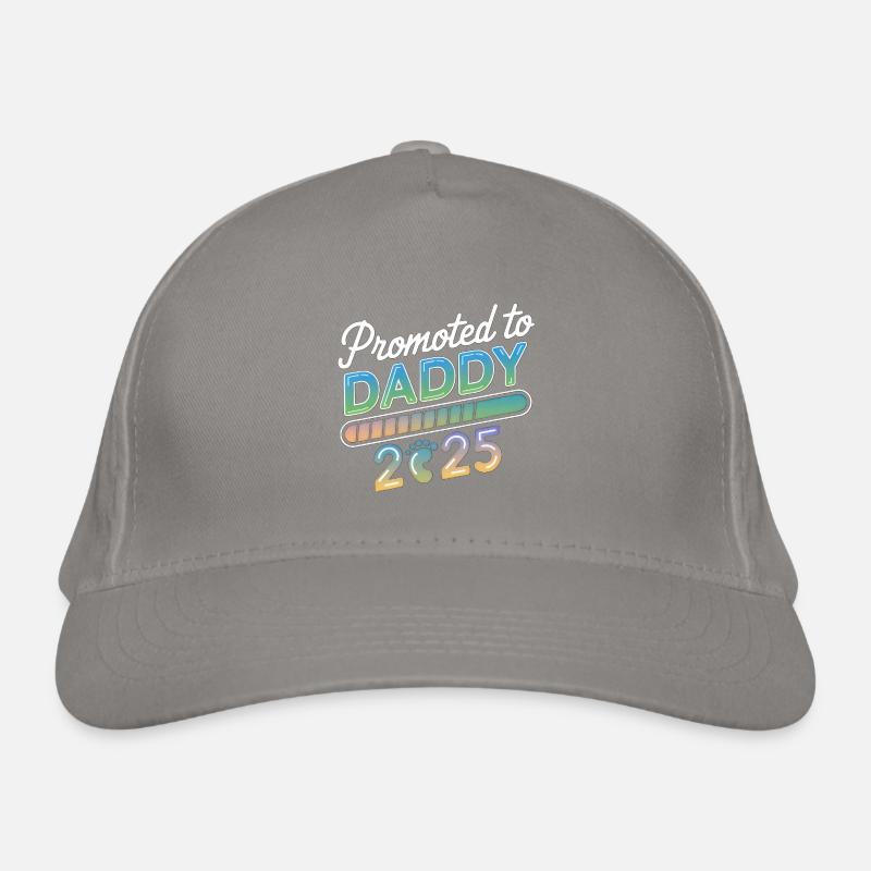 Promoted To Daddy 2025 Organic Baseball Cap
