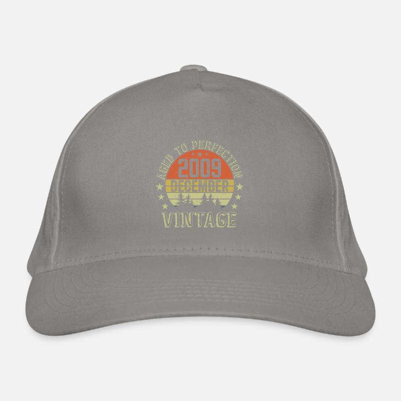 Retro Birthday Gift - Born In December 2009 Organic Baseball Cap