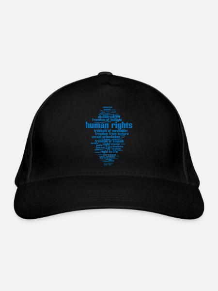 human rights - Bio-Baseballkappe - Schwarz