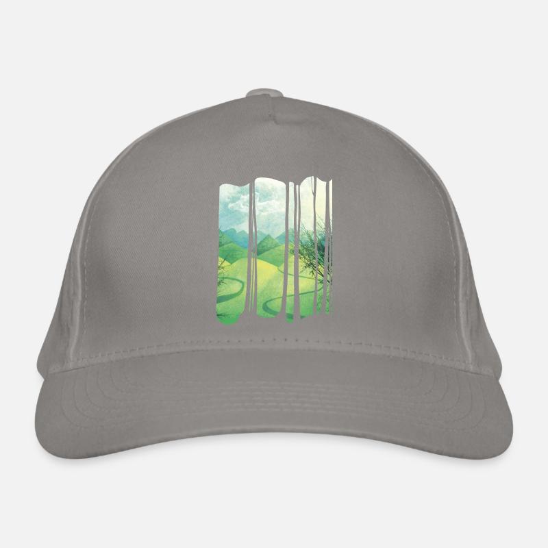 montagnes vertes Casquette classique bio