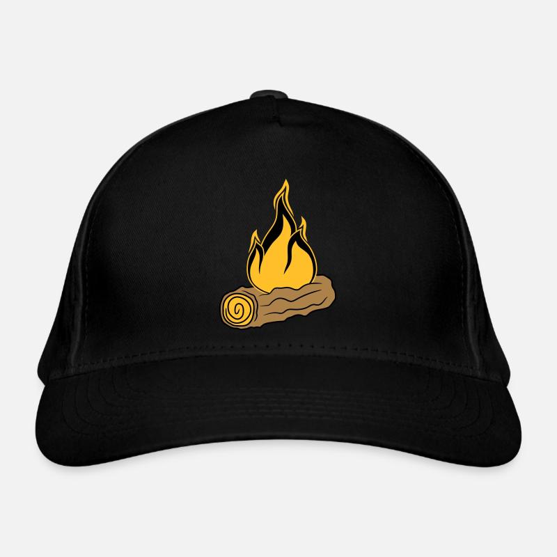 wood branch forest tree trunk woodcut forest fire bran Organic Baseball Cap