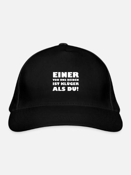 Einer von uns beiden ist klüger als du - Bio-Baseballkappe - Schwarz - Vorne