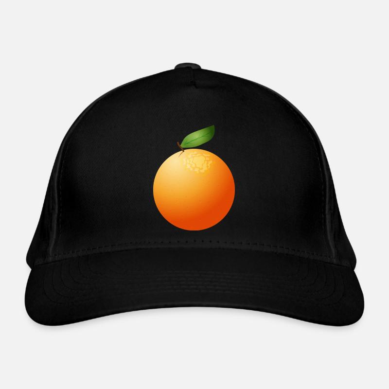 grosse orange juteuse avec feuille Casquette classique bio