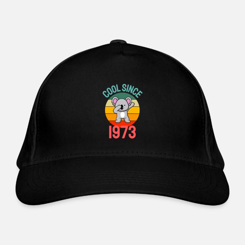 Cool seit 1973 Retro Dabbing Koala 49. Geburtstag Bio-Baseballkappe