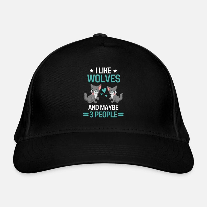 Forest Dweller Predator Gift Funny Wolf Organic Baseball Cap