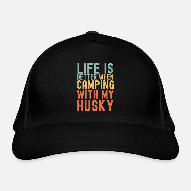 Husky Camping rétro vintage Casquette classique bio