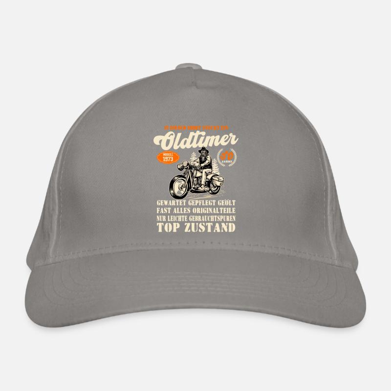 51. Geburtstag Oldtimer Modell Motorrad 1973 Bio-Baseballkappe