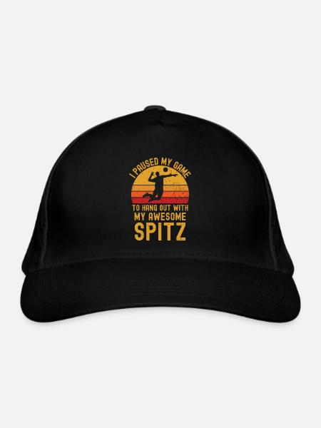 Volleyball und Spitz - Bio-Baseballkappe - Schwarz