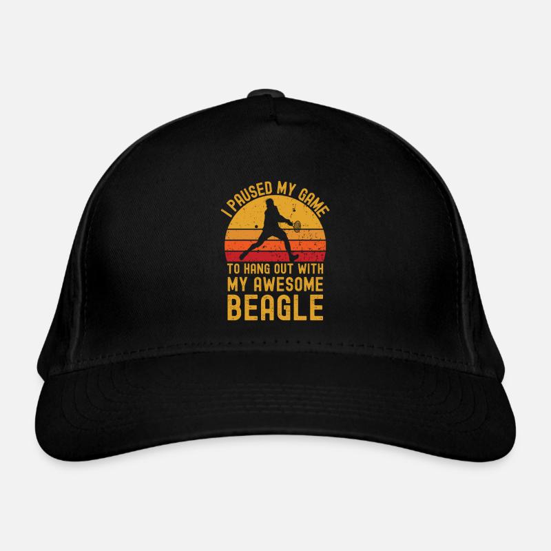 Tennis and Beagle Organic Baseball Cap
