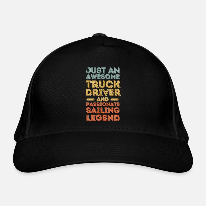Truck driver sailing retro Organic Baseball Cap
