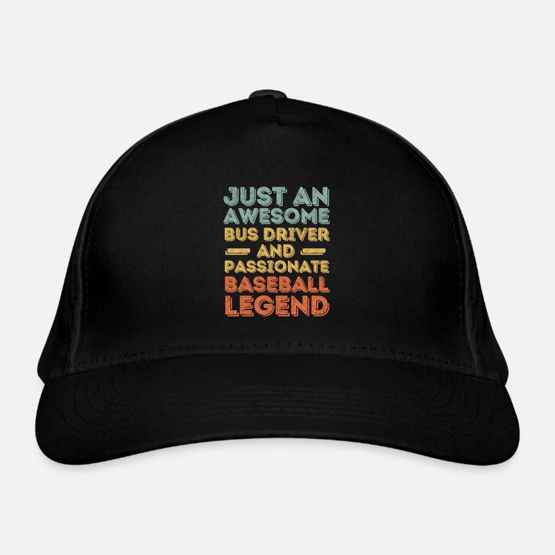 Bus driver baseball retro Organic Baseball Cap