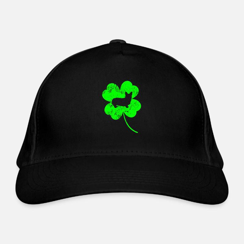 Corgi St.Patrick's Tag Kleeblatt Bio-Baseballkappe