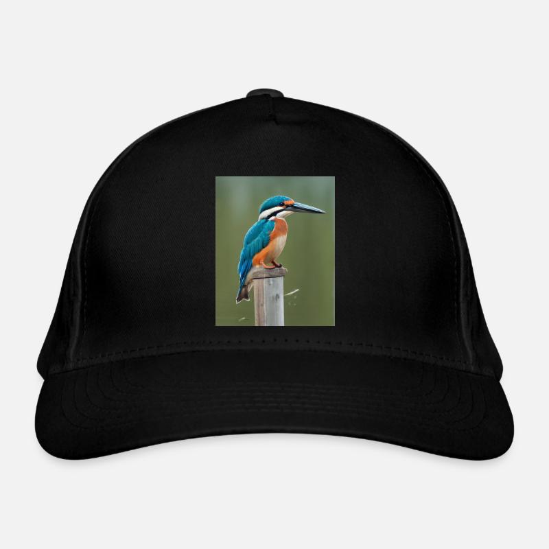 Eisvogel auf dem Ast Bio-Baseballkappe