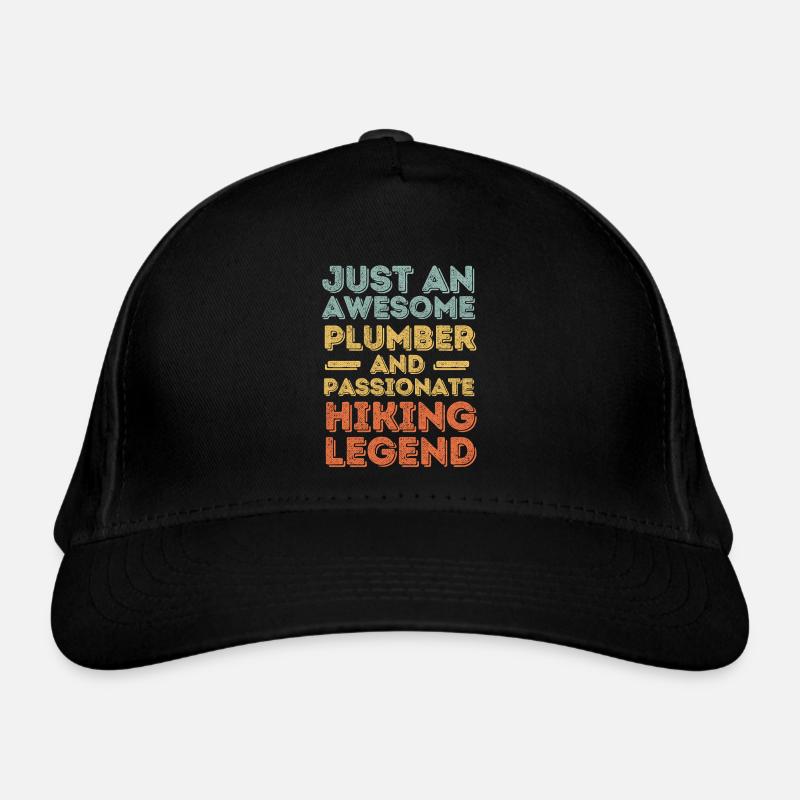 Plumber Hiking legend retro Organic Baseball Cap