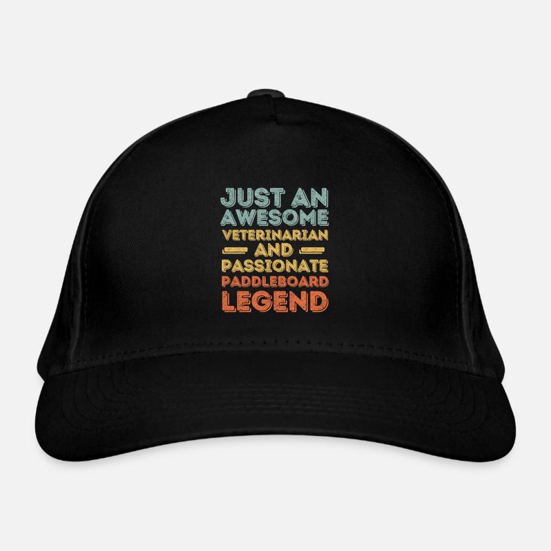 Veterinarian Paddleboard legend retro Organic Baseball Cap