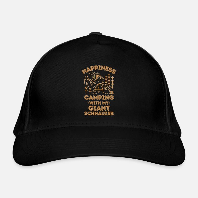 Camping with giant-schnauzer Organic Baseball Cap