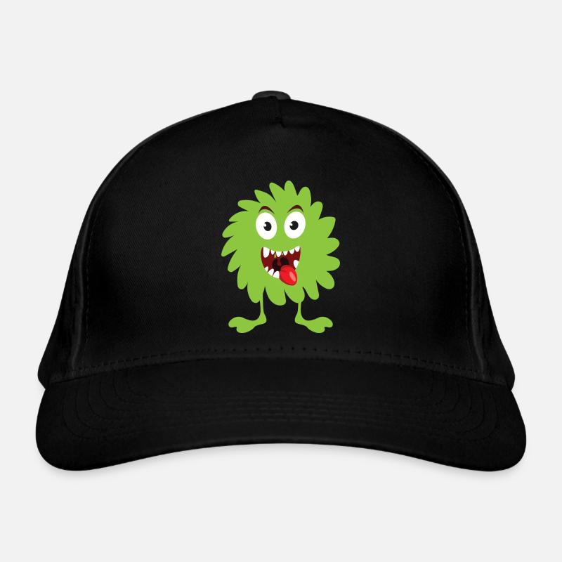Green Fluffy Monster Organic Baseball Cap