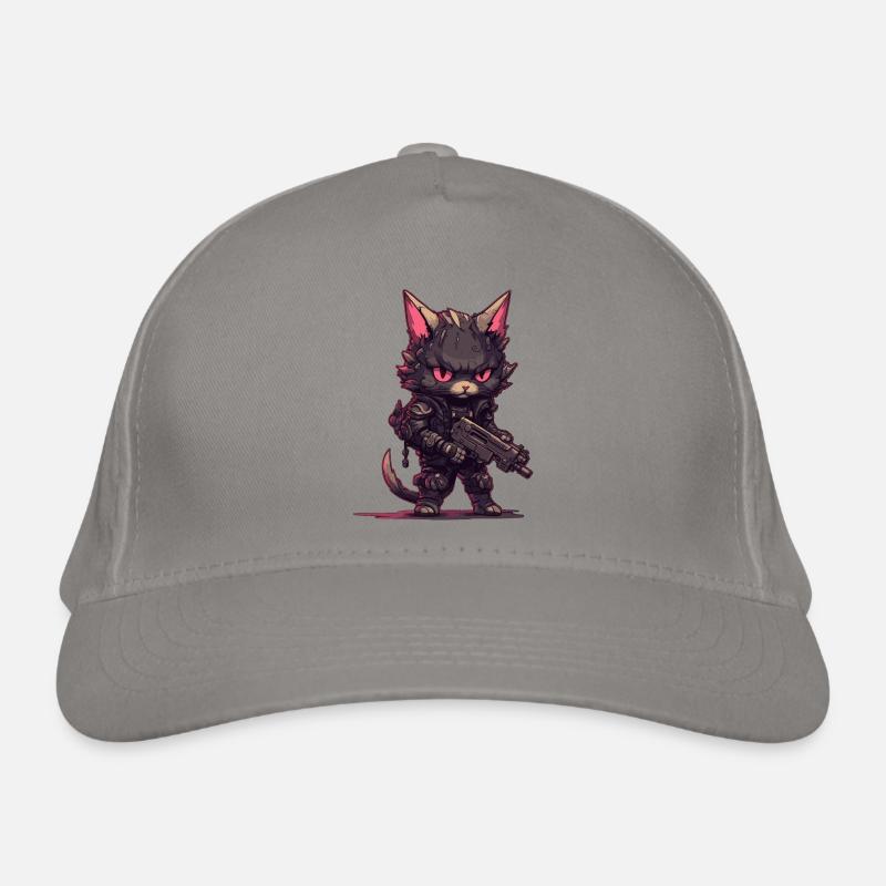 Cat Biker dans le style de Post Apocalyptic Casquette classique bio