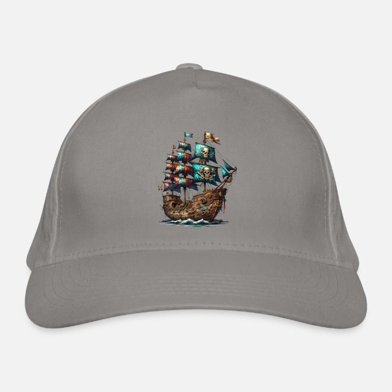 Pirate Ship Organic Baseball Cap