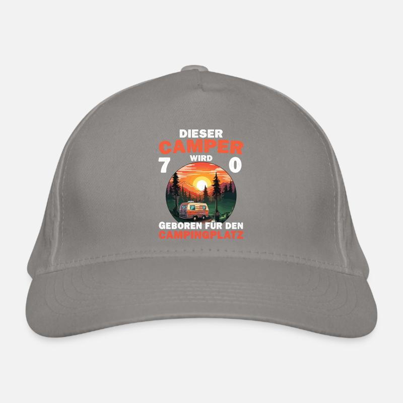 Lustiger Camper 70 Geburtstag Camping Spruch Bio-Baseballkappe