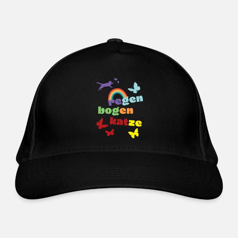 Regenbogenkatze - Trauershirt - Verlust Bio-Baseballkappe