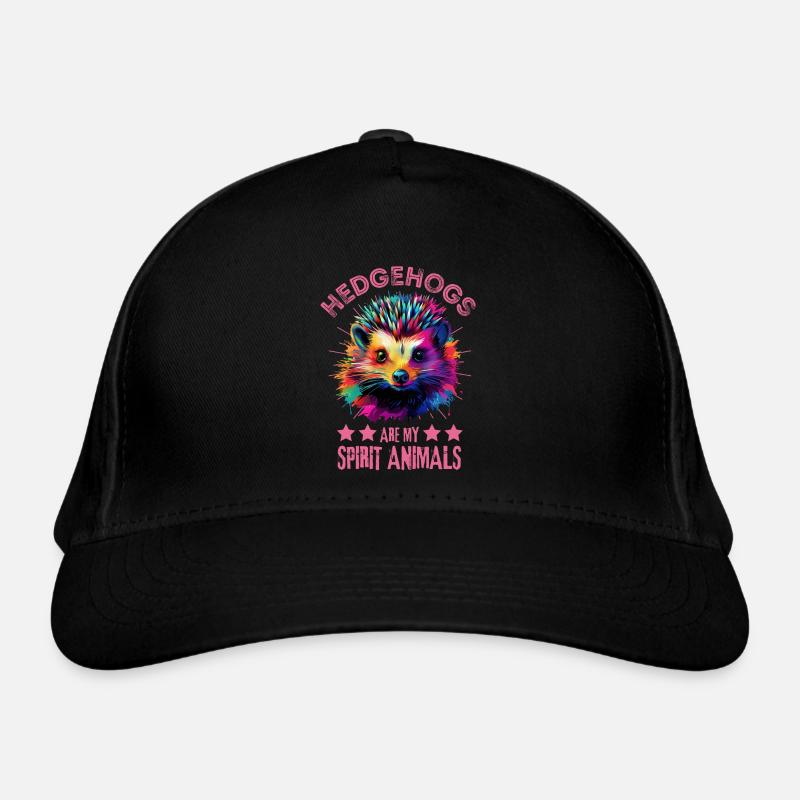 Colorful hedgehog paint splashes Organic Baseball Cap