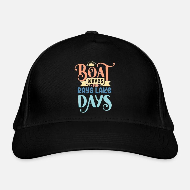 Boot Wellen Sonnenstrahlen See Tage Bio-Baseballkappe