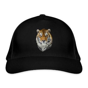 Tiger - Organic Baseball Cap - black - Front