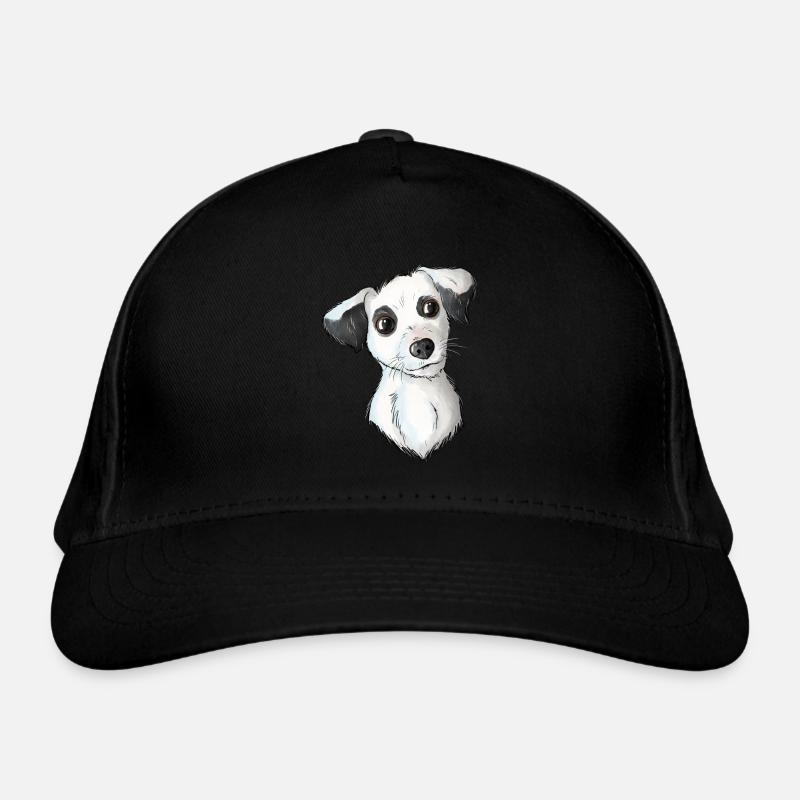 Jack Russell Pattern 6 - Organic Baseball Cap - black