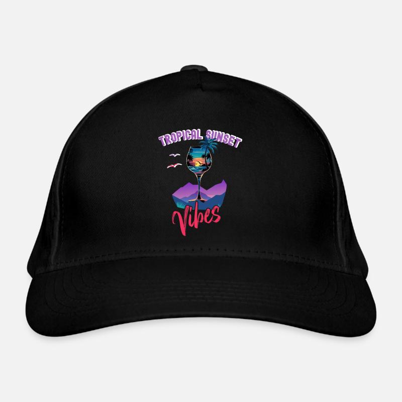 Ambiance de coucher de soleil tropical Casquette classique bio