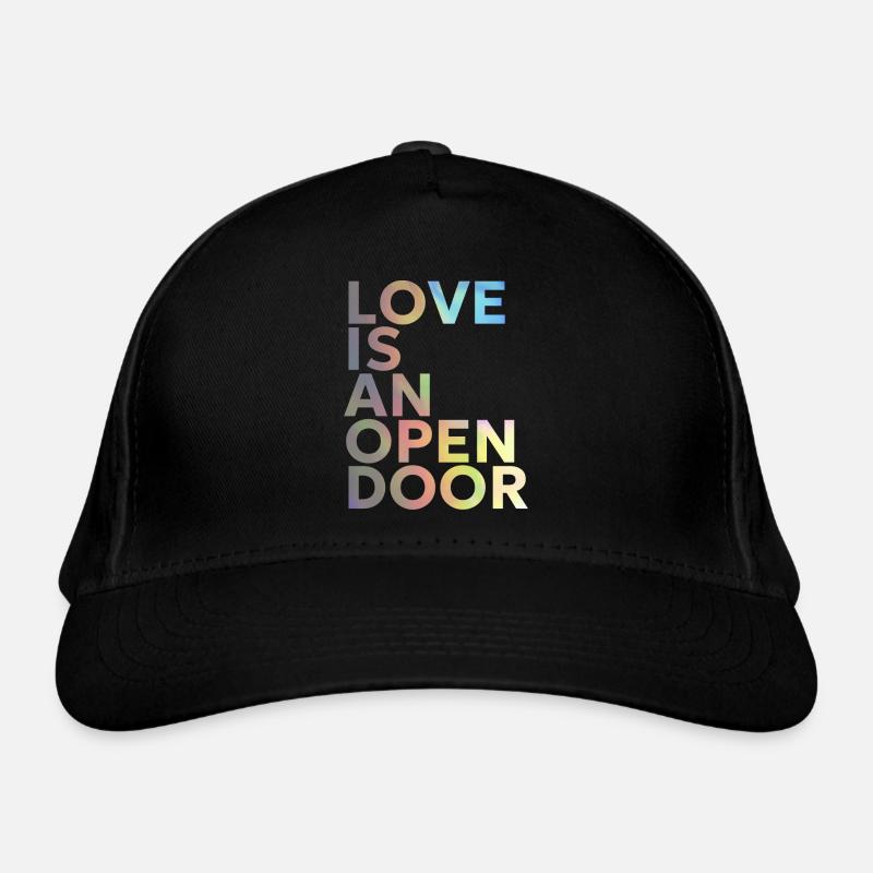 LOVE IS AN OPEN DOOR - Bio-Baseballkappe - Schwarz