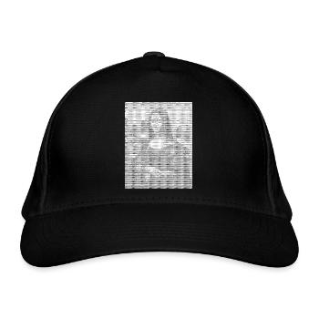 Mona Lisa - La Joconde - ASCII Art - Pixel - Casquette classique bio - noir - Devant