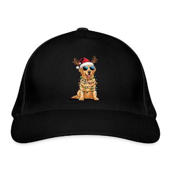 Christmas Golden Retriever - Bio-Baseballkappe - Schwarz - Vorne