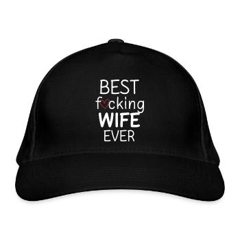 Meilleure épouse de tous les temps, la Saint-Valentin - Casquette classique bio - noir - Devant