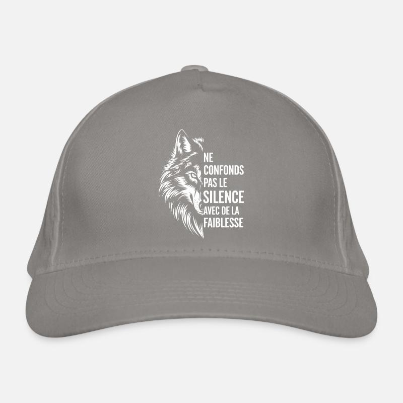 Ne confonds pas le silence avec de la faiblesse Casquette classique bio