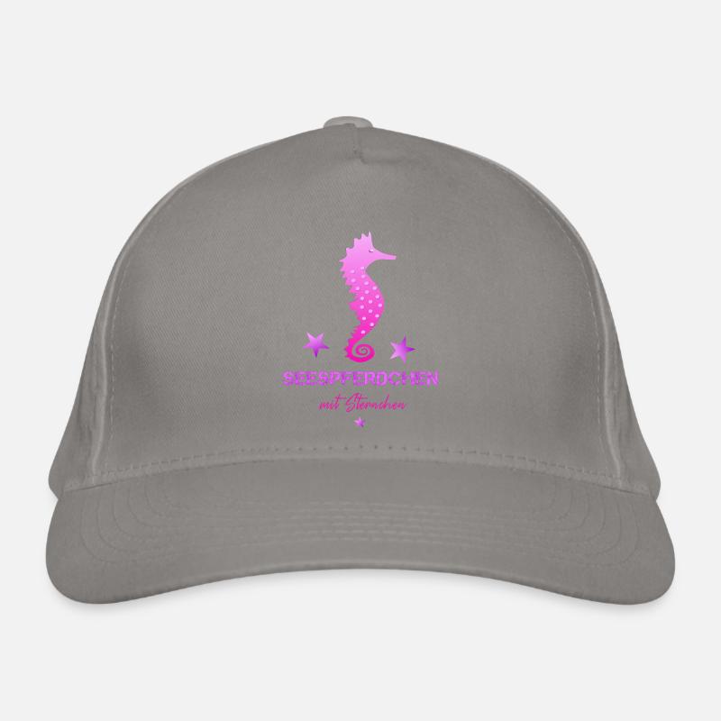 rosa seepferdchen mit sternchen Schwimmabzeichen Bio-Baseballkappe